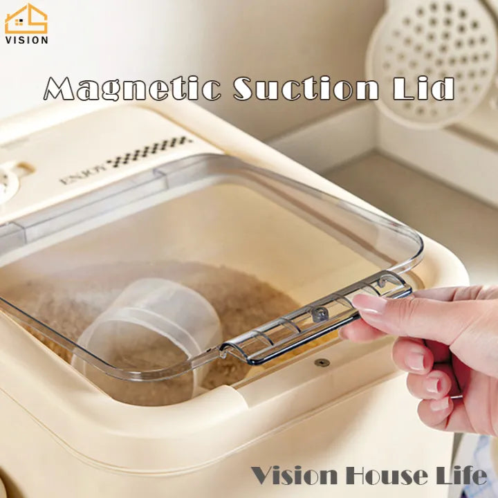 Timed Large-Capacity Rice & Grain Storage Container - My Store