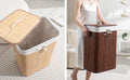 Premium Bamboo Laundry Basket with Lid – 72L Capacity - My Store