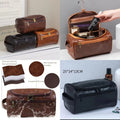 Premium Leather Hanging Toiletry Bag - My Store