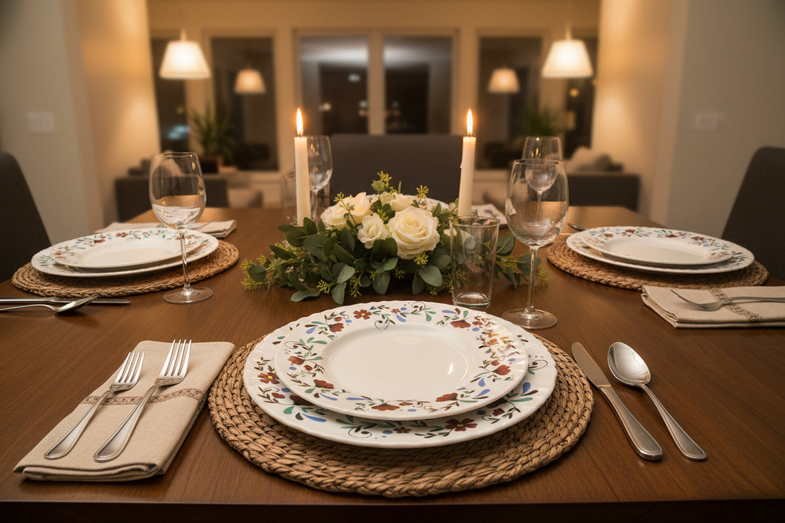 Danny Home Dinnerware Set – 18 Pieces Floral Design - My Store