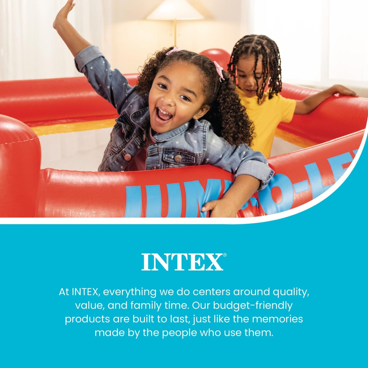 Intex Jump-O-Lene Inflatable Playhouse Bouncer – 5.7ft × 5.7ft