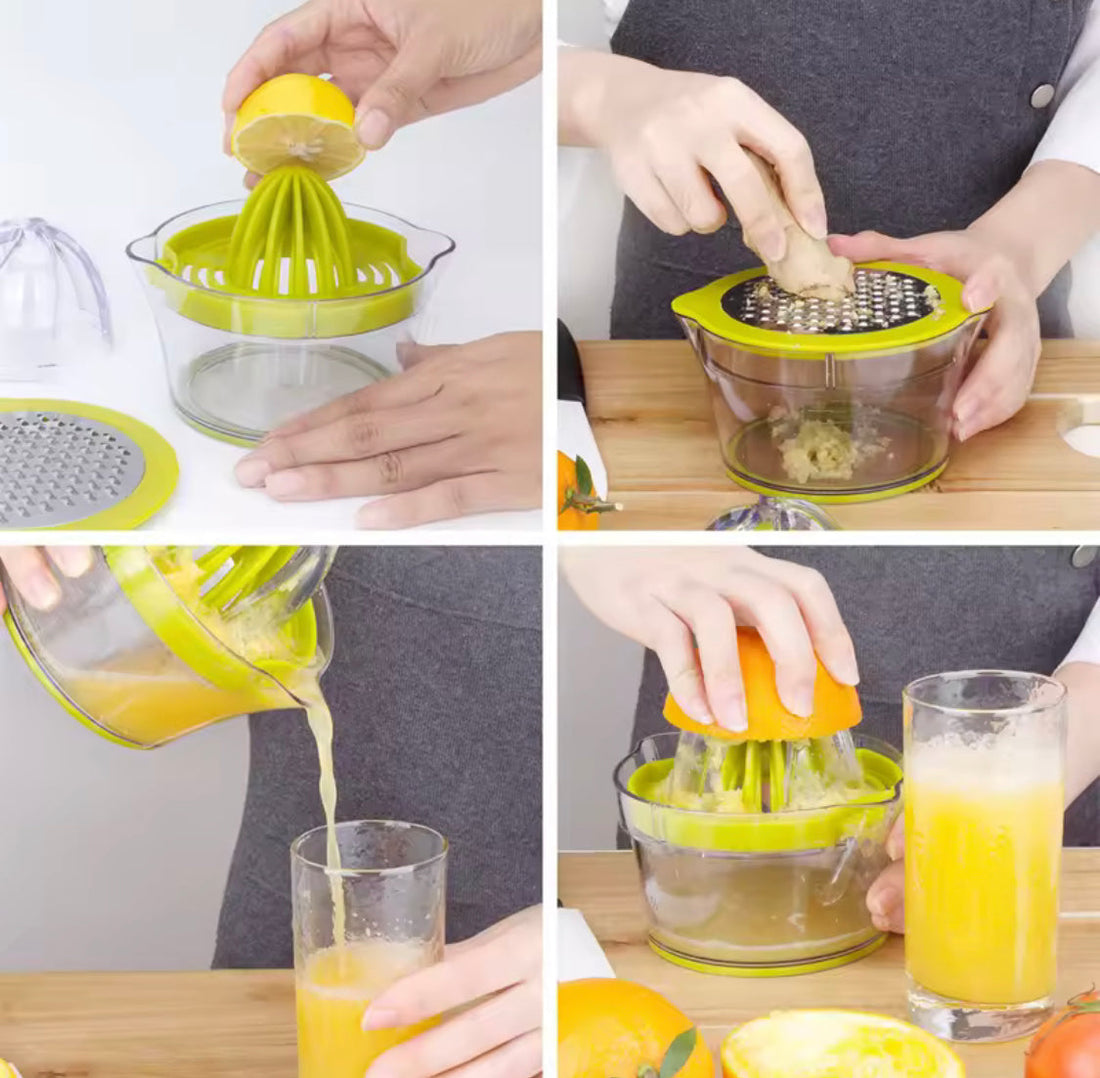 3-in-1 Multifunctional Citrus Juicer, Grater & Measuring Cup