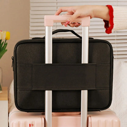 LED Smart Makeup Organizer & Travel Cosmetic Bag with LED Mirror