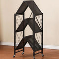 Foldable Kitchen Trolley 3-Layer - My Store