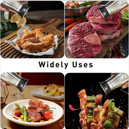 2-Piece Salt & Pepper Shaker Set with Holder Stand (120ml Each)