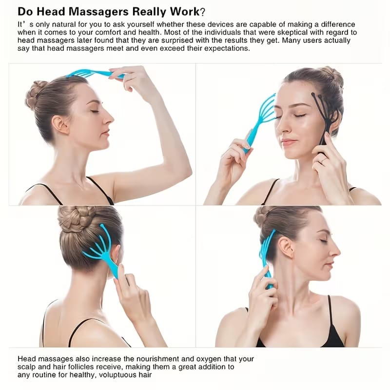 5-Claw Manual Scalp Massager & Head Therapy Brush