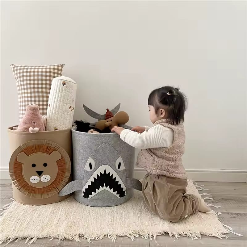 Animal-Themed Felt Storage Basket - My Store
