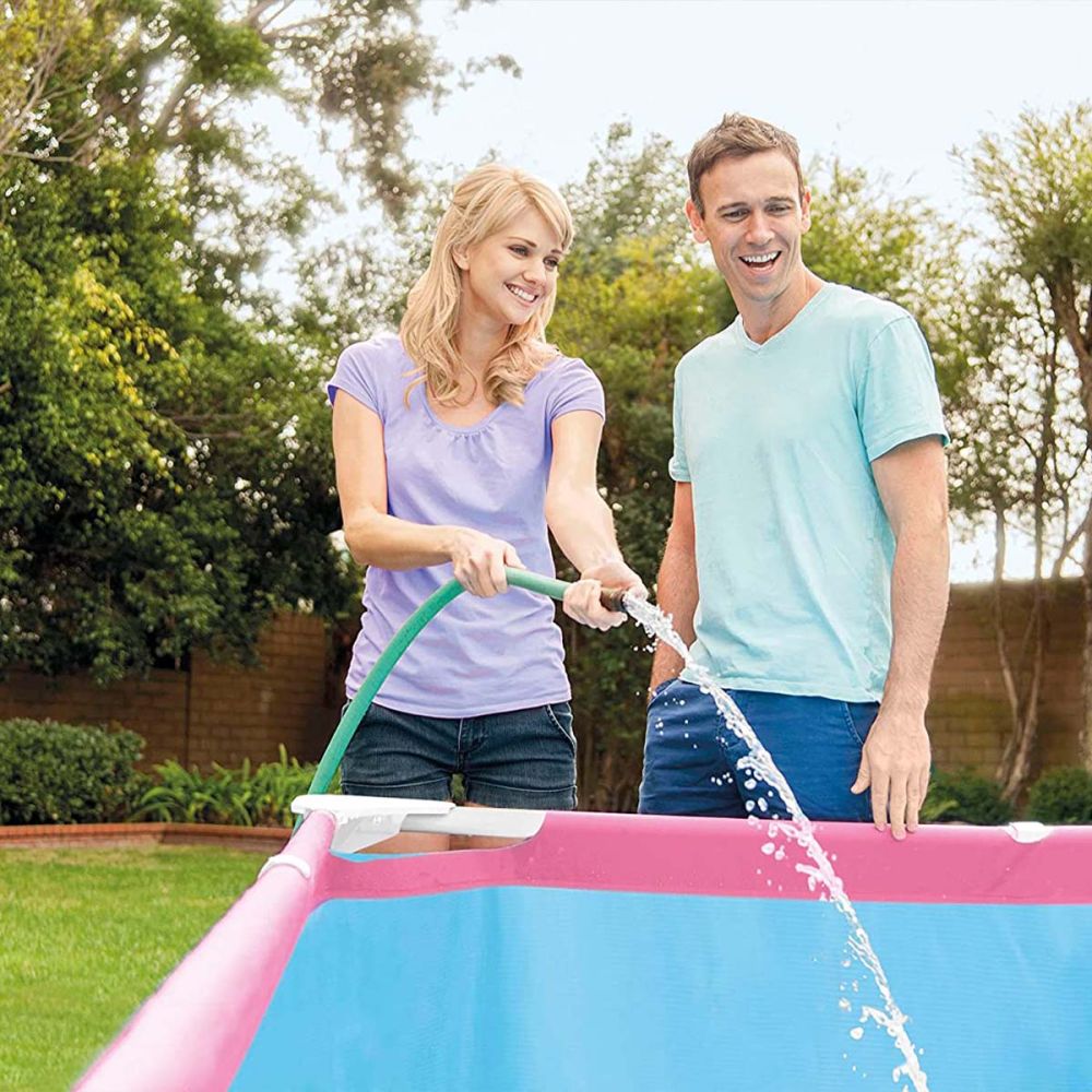 INTEX Metal Frame Swimming Pool – 8.5 ft x 5.3 ft x 26 in (259 × 161 × 66 cm)