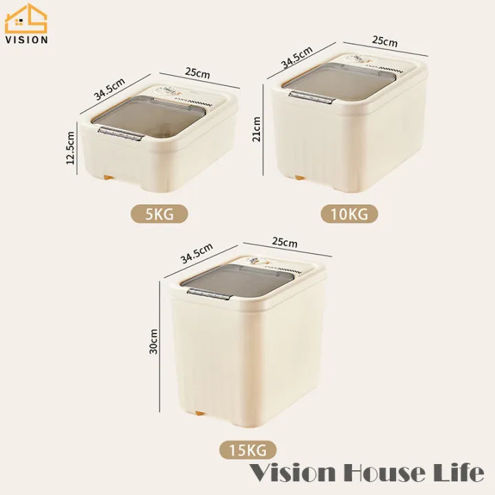 Timed Large-Capacity Rice & Grain Storage Container - My Store
