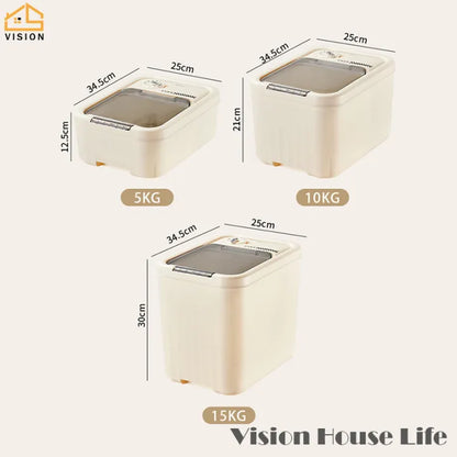 Timed Large-Capacity Rice & Grain Storage Container - My Store