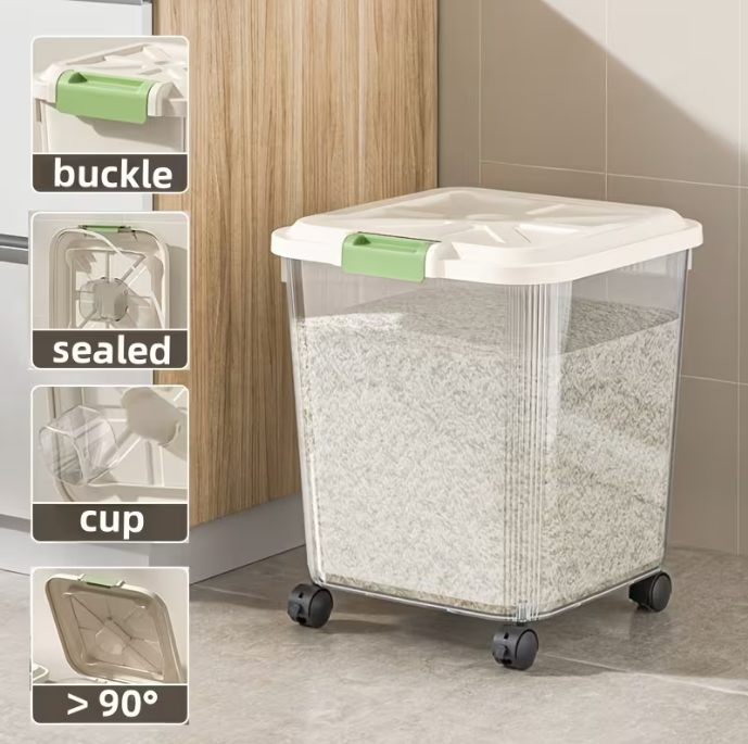 Airtight PP Rice Storage Bin – 20 KG Capacity