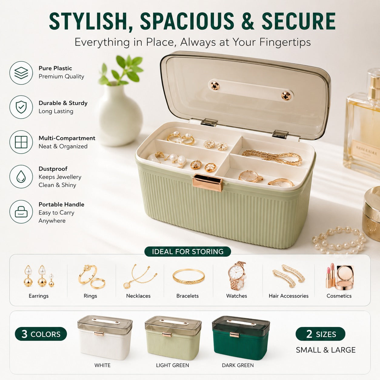 Multipurpose Jewellery & Cosmetics Storage Box - My Store
