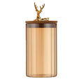 Luxury 3pcs Sealed Jar Set – Deer Head Borosilicate Glass Jars with Lids - My Store