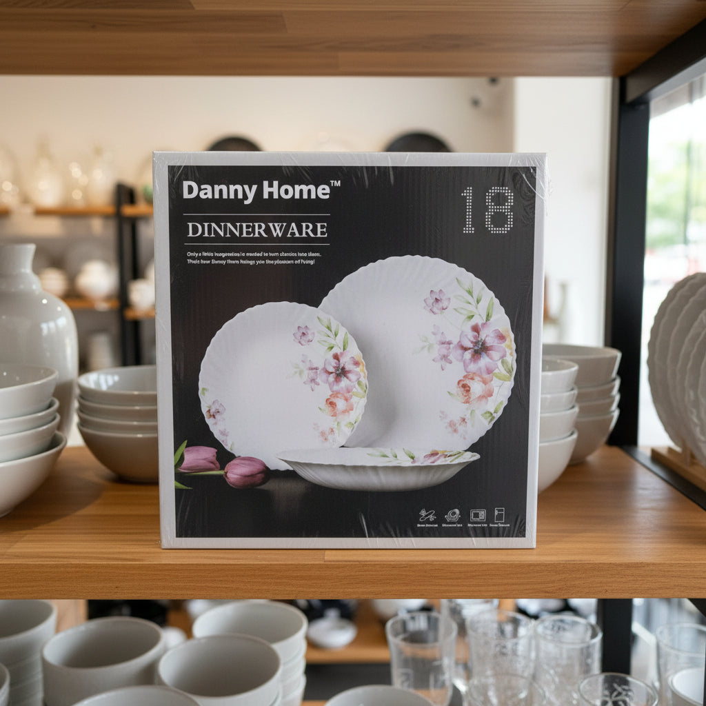 Danny Home 18-Piece Floral Dinnerware Set - My Store