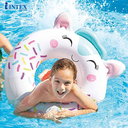 INTEX Kids Cute Animal Inflatable Swim Ring Tube (Assorted Designs) | 33" Pool Float