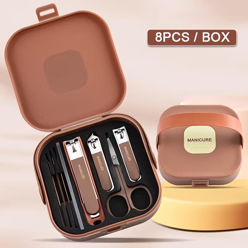 8-Piece Professional Splash-Proof Manicure & Pedicure Set
