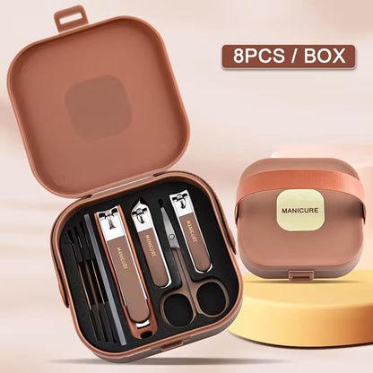 8-Piece Professional Splash-Proof Manicure & Pedicure Set