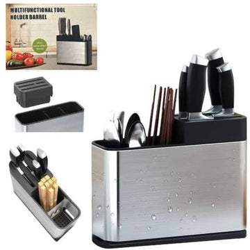 Multifunctional Stainless Steel Kitchen Tool Holder