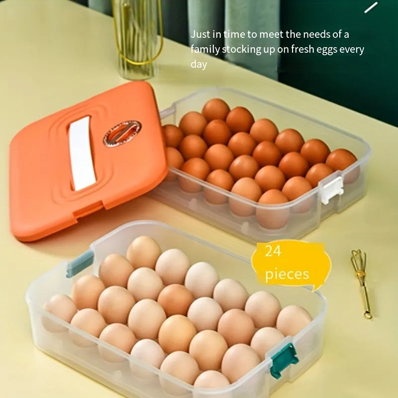🥚 Portable Egg Storage Crisper – 24 Egg