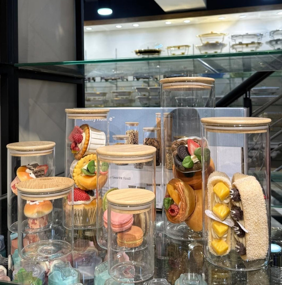 Danny Home™ 7-Piece Glass Storage Jar Set with Bamboo Lids