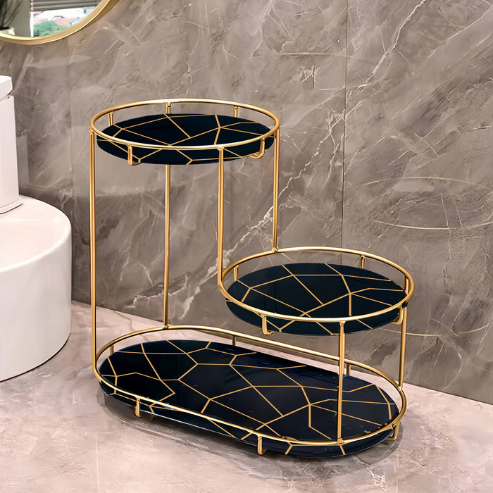 3-Tier Golden Vanity Stand - My Store