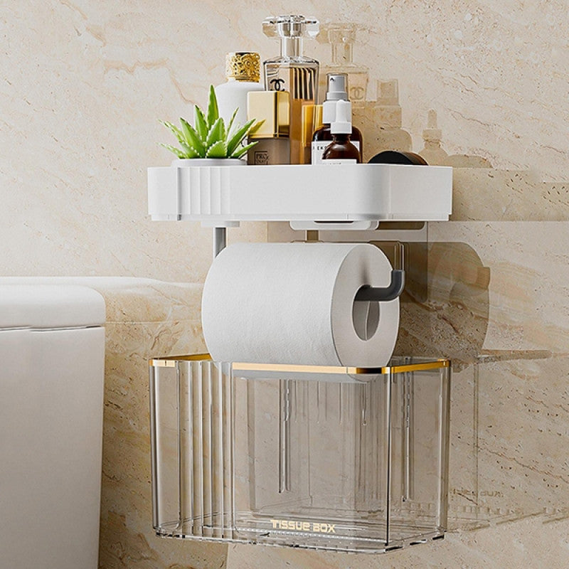 Punch-Free Waterproof Toilet Paper Holder Box