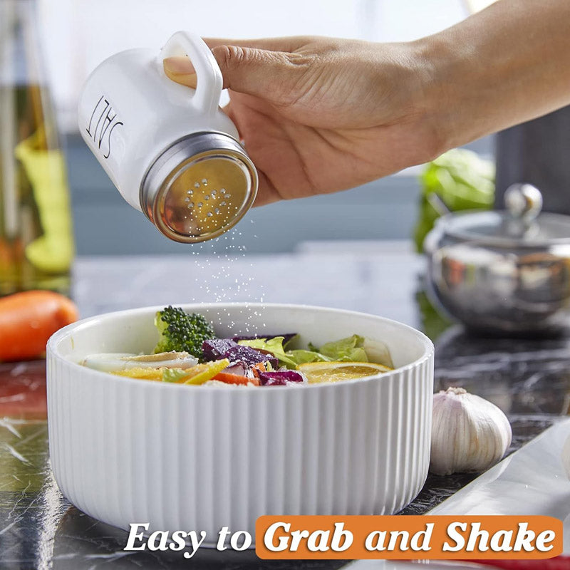 Black & White Mason Jar Salt & Pepper Shaker Set - My Store