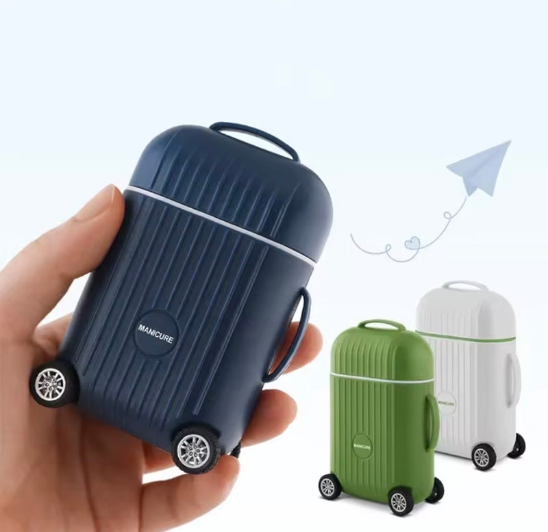 8-Piece Portable Suitcase-Style Manicure & Nail Clipper Set
