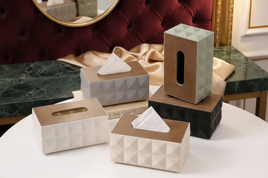 Wood top  Tissue Box
