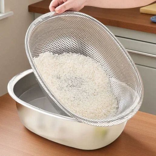 Multi-Function Stainless Steel Colander & Basin Set