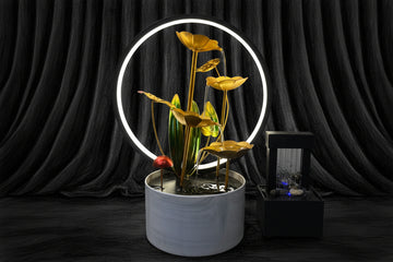 Golden Lotus LED Tabletop Fountain