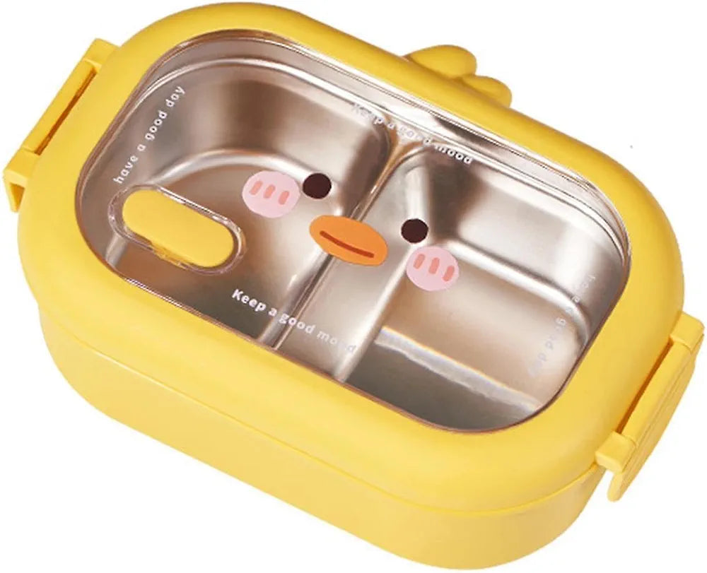 Stainless Steel Lunch Box for Kids – Cute Duck Design