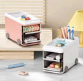 Bus-Shaped Desk Organizer with Drawers – Multi-Functional Storage Box - My Store