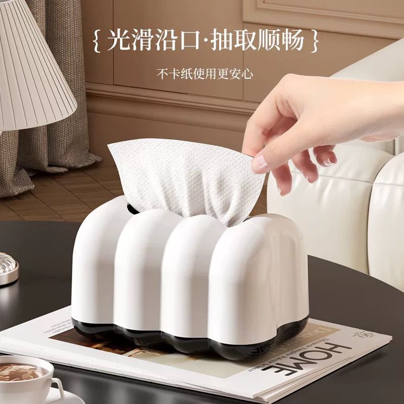 Cream Wind Cloud Tissue Box
Wall-Mounted & Desktop | Decorative Tissue Holder