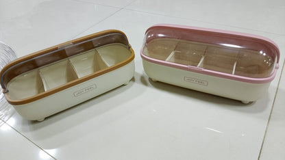 1 Set Seasoning Box - Multigrid spice Organizer With Lid
