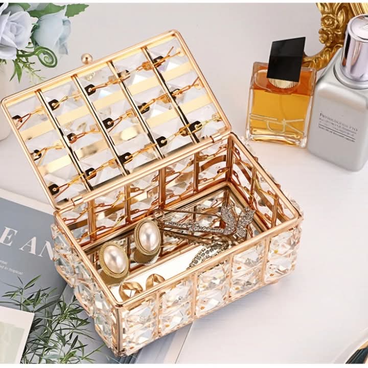 Light Luxury Metal Crystal Jewellery Storage organizer - My Store