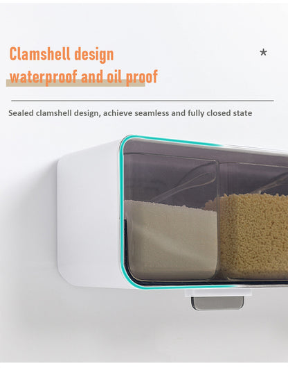 Wall-Mounted 4-Compartment Seasoning Box | No-Drill Kitchen Spice Organizer