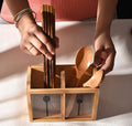 Bamboo Cutlery Holder Organizer - My Store